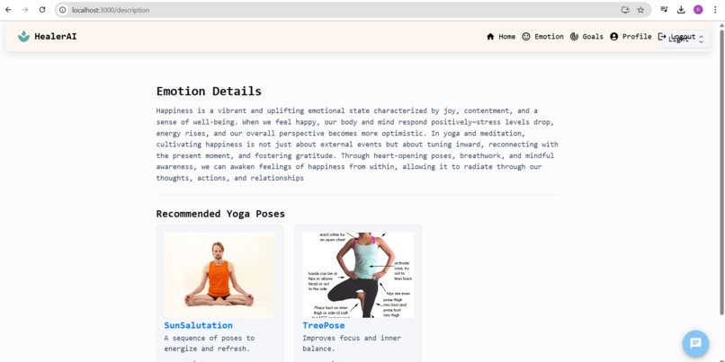 HealerAI- a web app that can heal your emotion with AI – screenshot 2