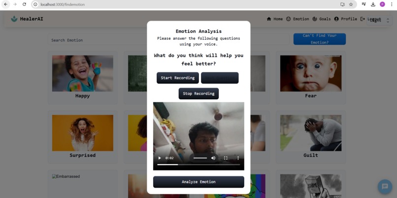 HealerAI- a web app that can heal your emotion with AI – screenshot 3