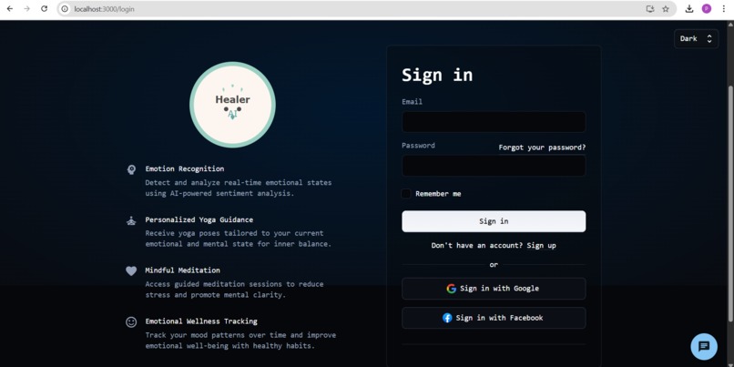 HealerAI- a web app that can heal your emotion with AI – screenshot 4