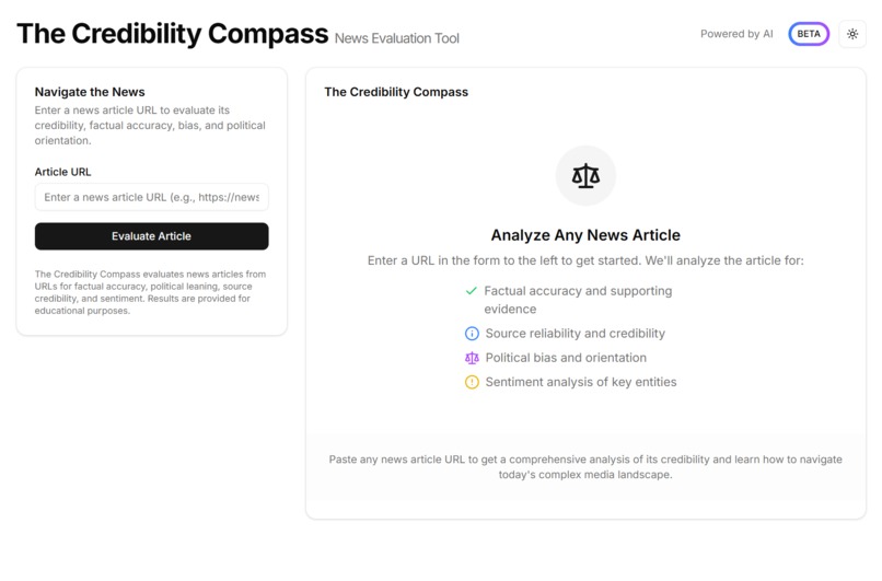 The Credibility Compass – screenshot 4