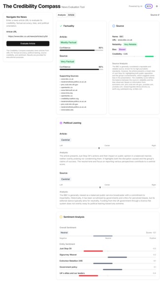 The Credibility Compass – screenshot 5