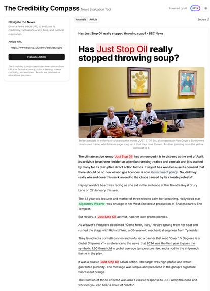 The Credibility Compass – screenshot 6
