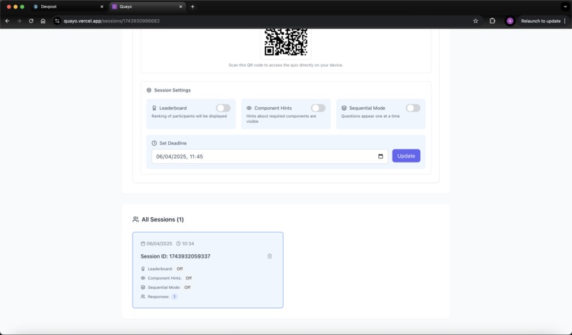 Quayo - A Custom Quiz Building Webapp – screenshot 9