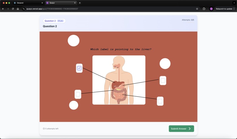 Quayo - A Custom Quiz Building Webapp – screenshot 11