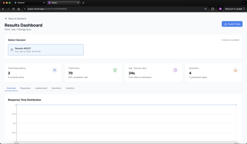 Quayo - A Custom Quiz Building Webapp – screenshot 13