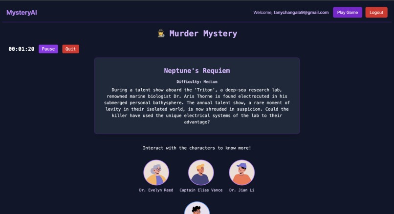 MysteryAI – screenshot 1