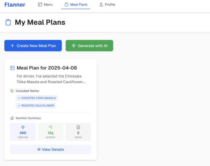 Flanner - AI meal planner – screenshot 1