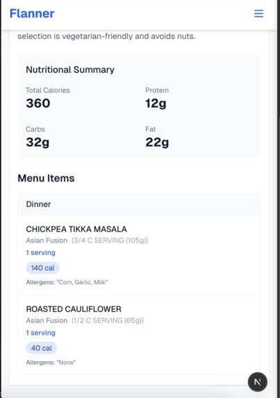 Flanner - AI meal planner – screenshot 3