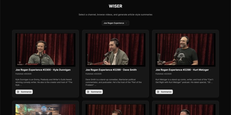 WISER – screenshot 1