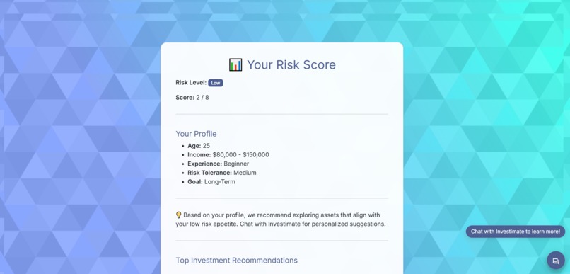 Investimate – screenshot 1