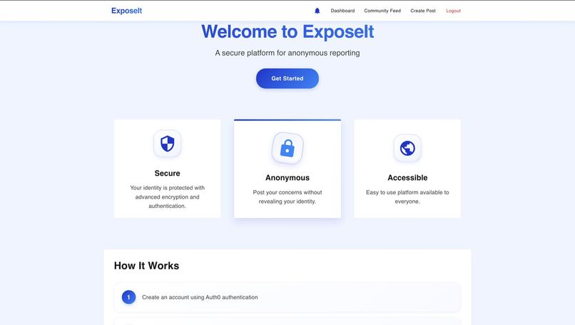ExposeIt: Power to the People, Privacy to the Reporter – screenshot 1