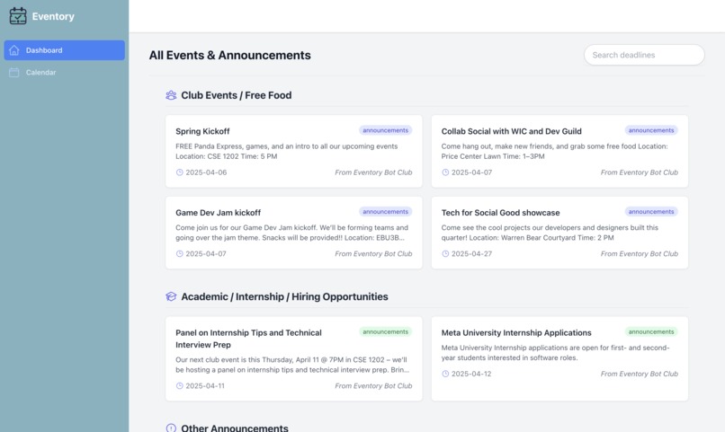 Eventory – screenshot 2