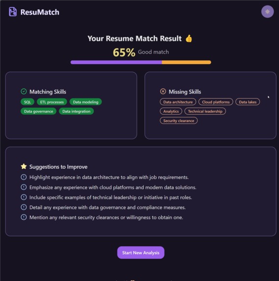 Resumatch – screenshot 2