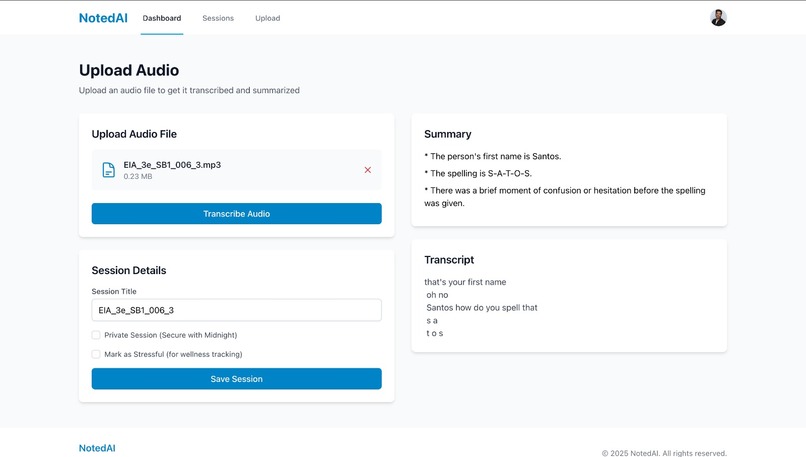 NotedAI – screenshot 5