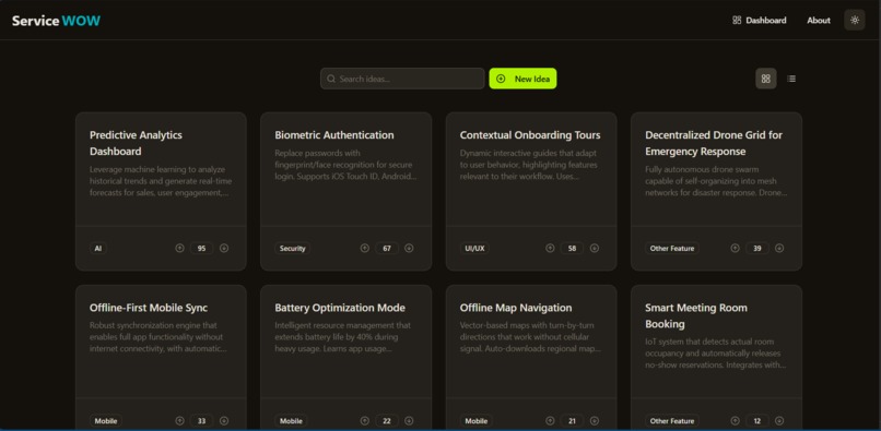 Service WOW – screenshot 2