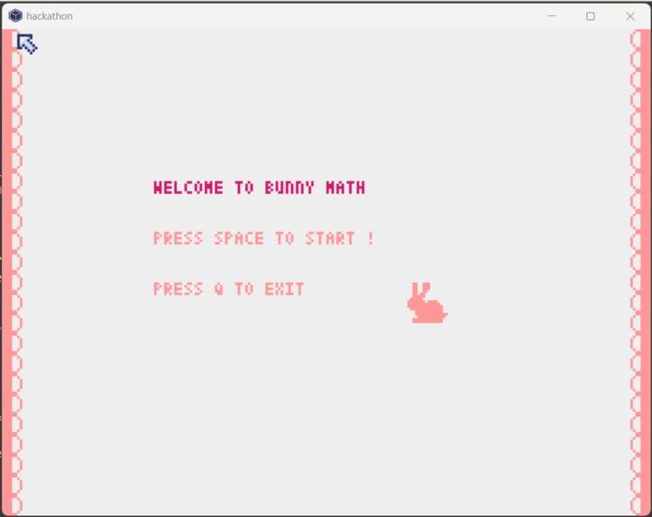 Bunny Math Pyxel Game – screenshot 1