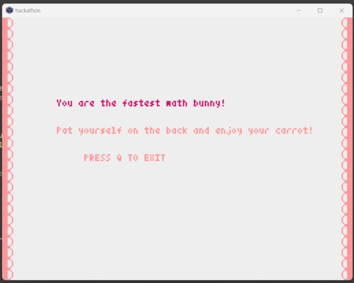 Bunny Math Pyxel Game – screenshot 3