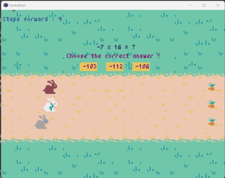 Bunny Math Pyxel Game – screenshot 4