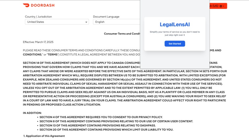 LegalLens AI – screenshot 1