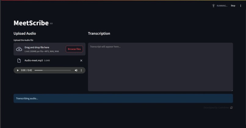 MeetScribe – screenshot 1