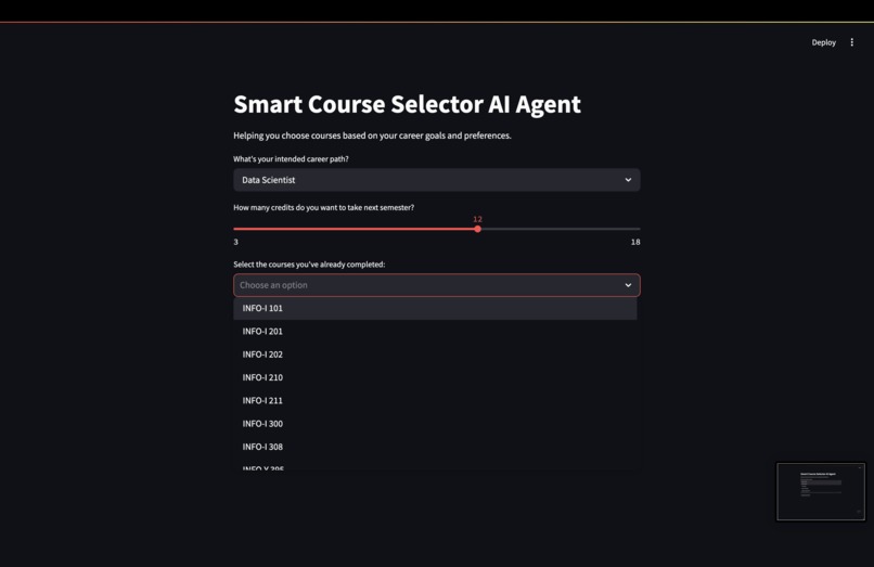 Smart Course Selector AI Agent – screenshot 3