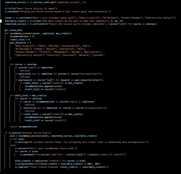 Smart Course Selector AI Agent – screenshot 5