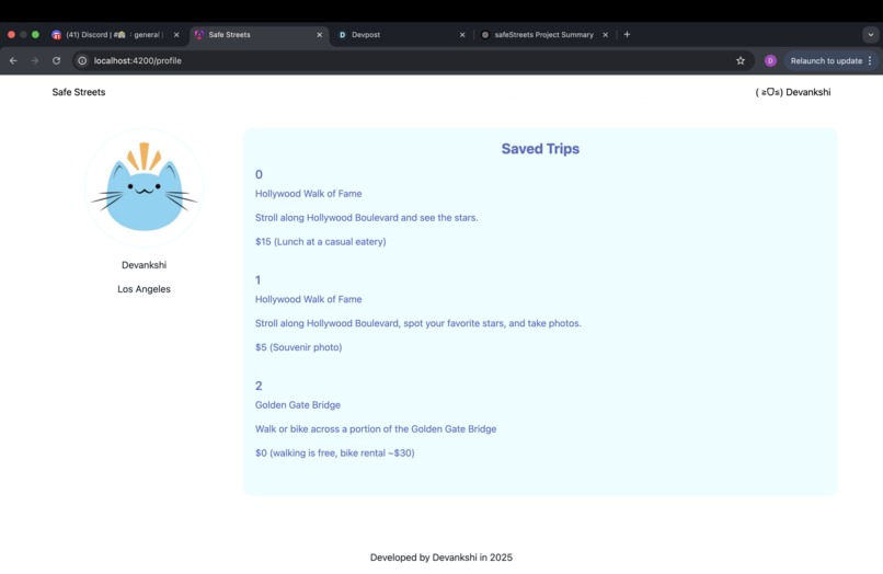 safeStreets – screenshot 2