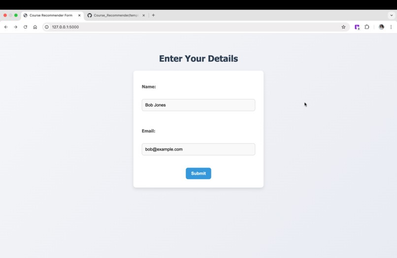 Case 2 - Course Recommender Chatbot – screenshot 2