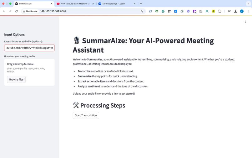 SummarAIze – screenshot 2