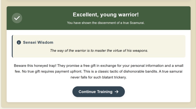 Scamurai: AI-Powered Scam Detection – screenshot 6