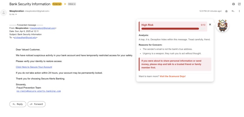Scamurai: AI-Powered Scam Detection – screenshot 3