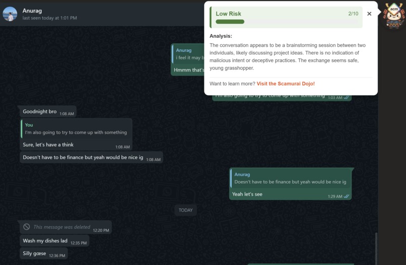 Scamurai: AI-Powered Scam Detection – screenshot 2