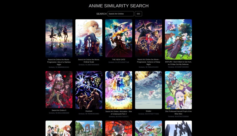 Anime Similarity Search – screenshot 1