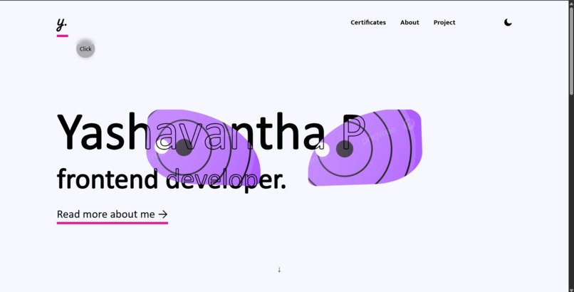 Personal Portfolio – screenshot 1