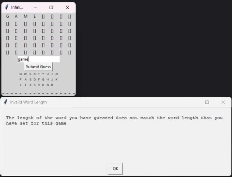 InfiniWordle – screenshot 4
