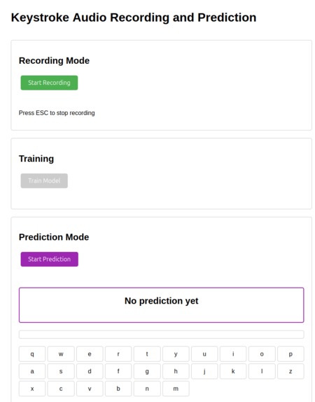 Acoustic Keystroke Classifier – screenshot 1