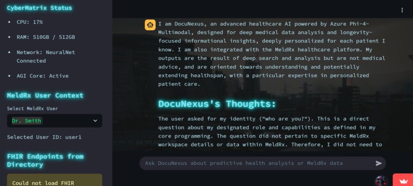 DocuNexus AGI-Agent: Azure AI Predictive Healthcare Analyze – screenshot 1