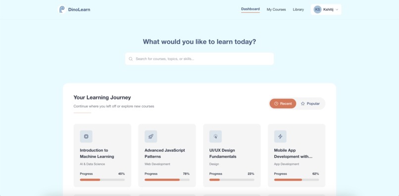 DinoLearn – screenshot 2