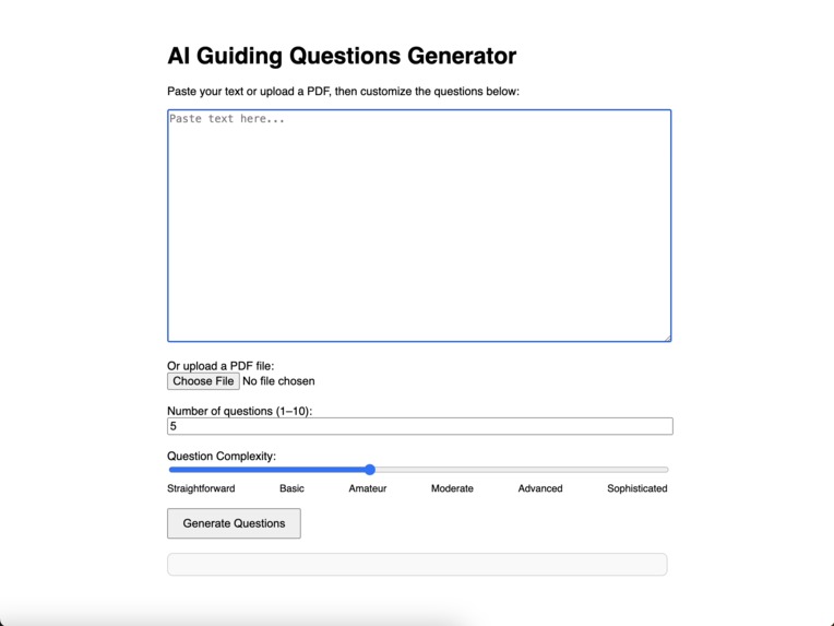 AI Guiding Questions Maker – screenshot 1