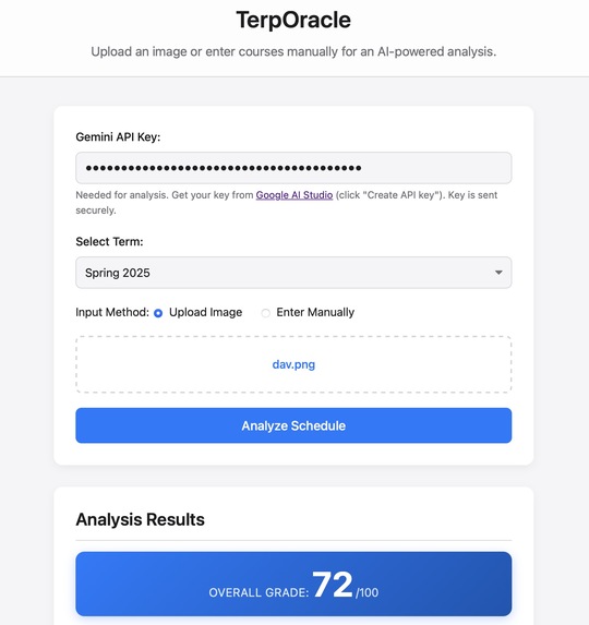 TerpOracle – screenshot 2