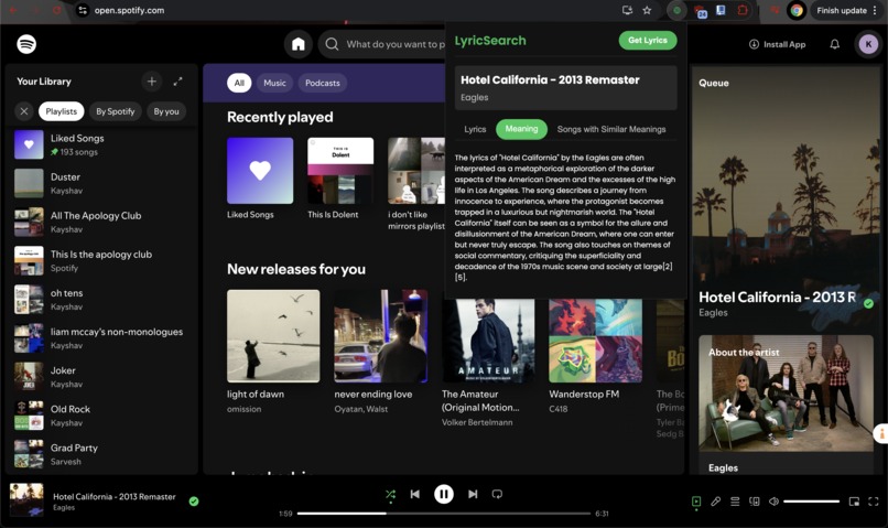 LyricSearch – screenshot 3