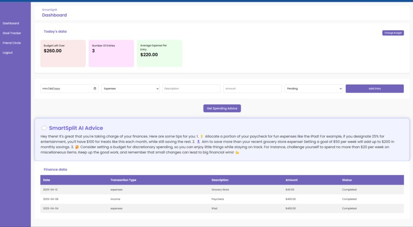 SmartSplit – screenshot 1