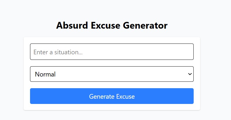 Absurd Excuse Generator – screenshot 1