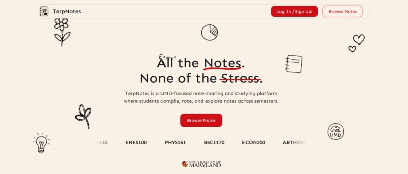 TerpNotes – screenshot 1