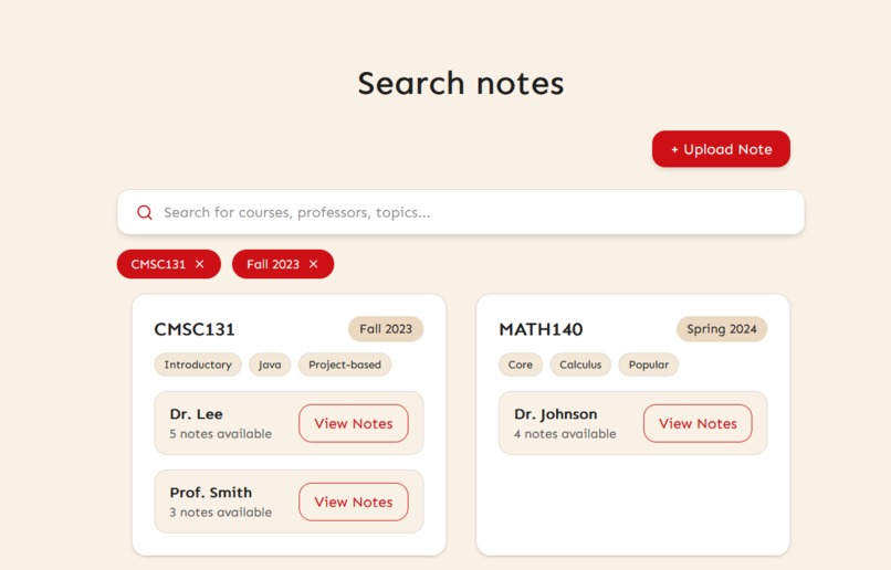 TerpNotes – screenshot 3