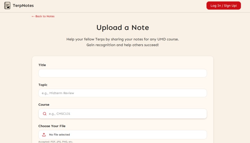 TerpNotes – screenshot 4