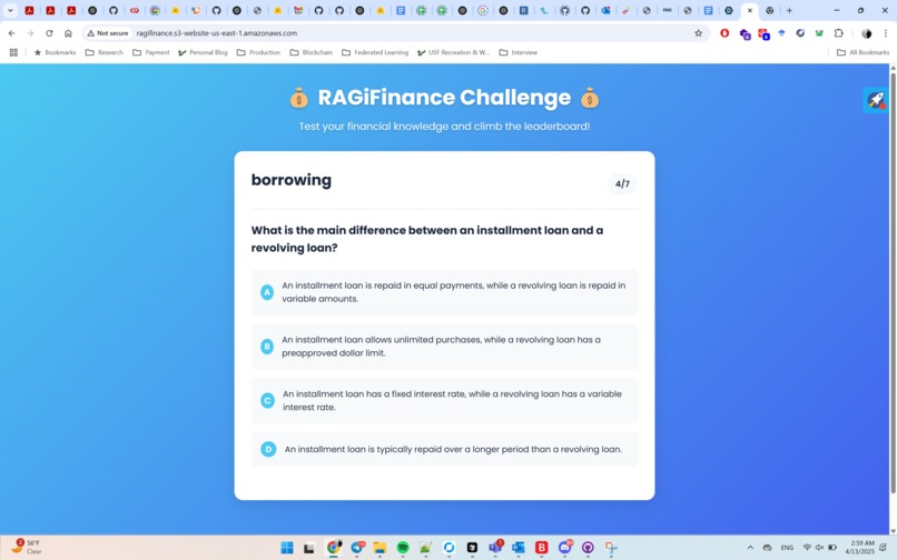 RAGiFinance Challenge – screenshot 3