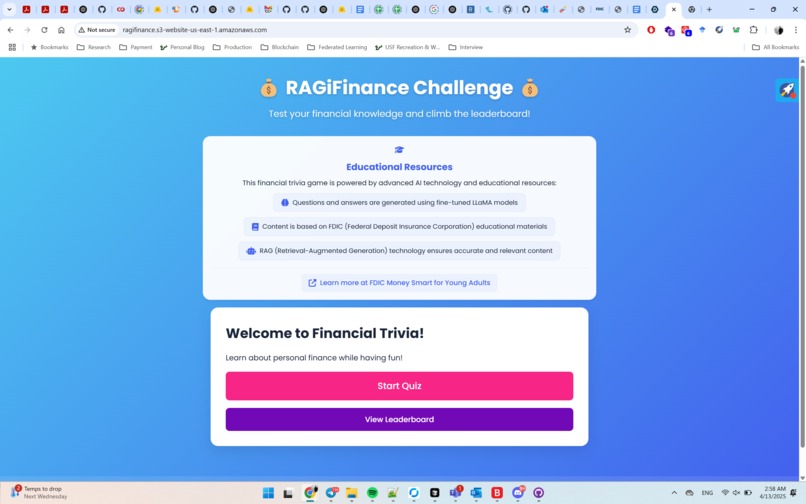 RAGiFinance Challenge – screenshot 1