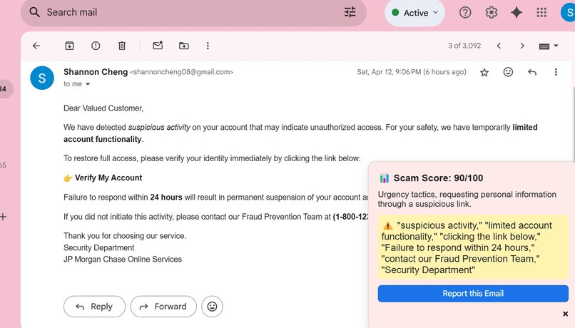 PhishNet – screenshot 2
