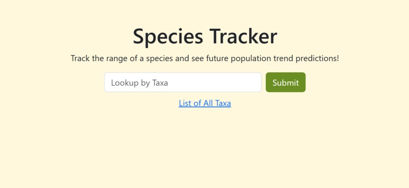 Species Tracker – screenshot 1